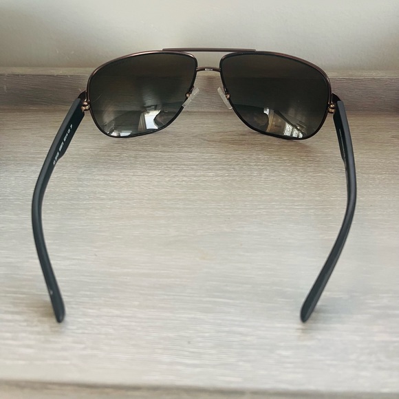 Armani Exchange AX 2012S Dark Brown Metal Aviator Sunglasses. Size 62 - Picture 3 of 6